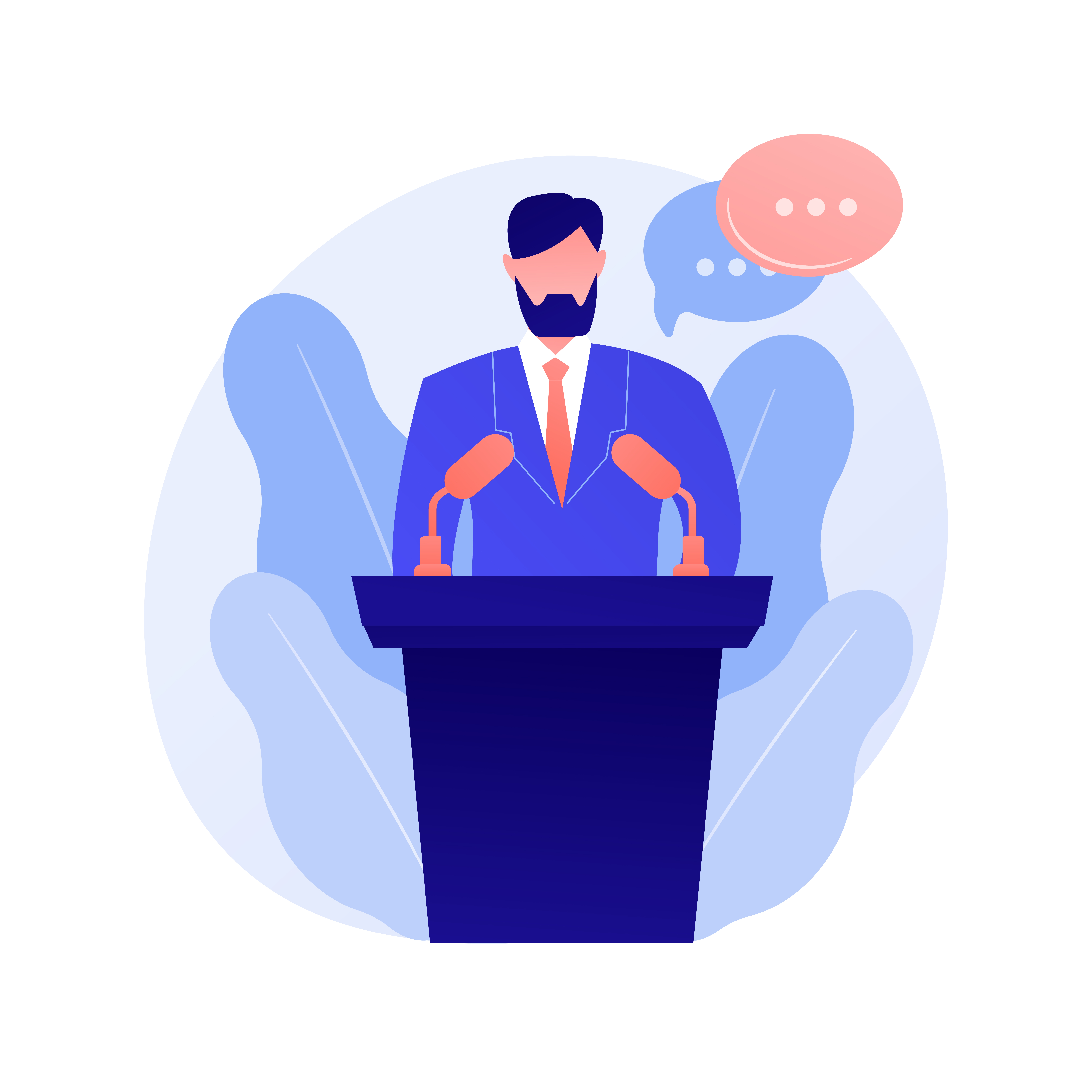 Business conference, corporate presentation vector concept metaphor.